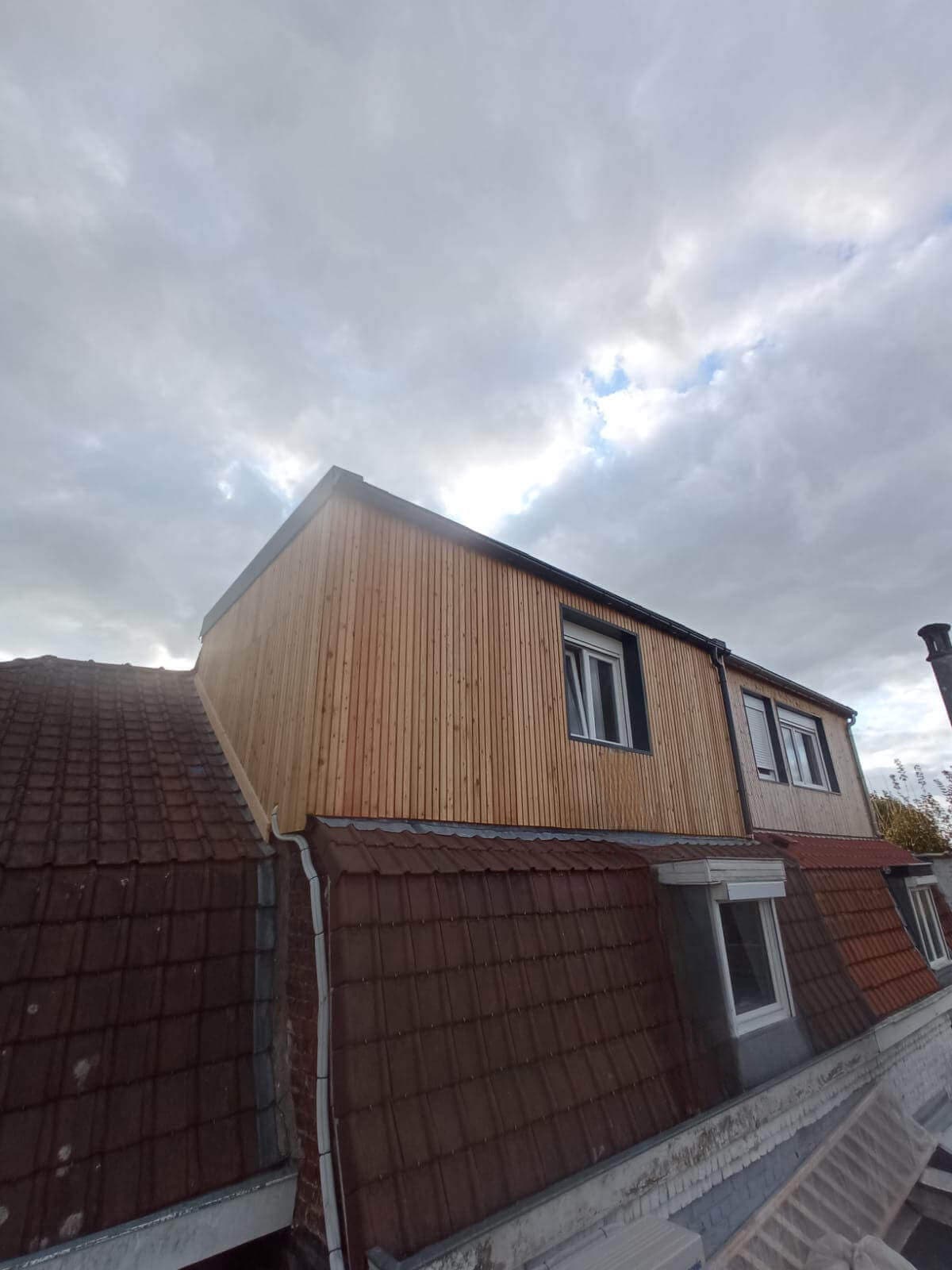 Extension de combles en ossature bois à Mouvaux, réalisée par Sf Batiment